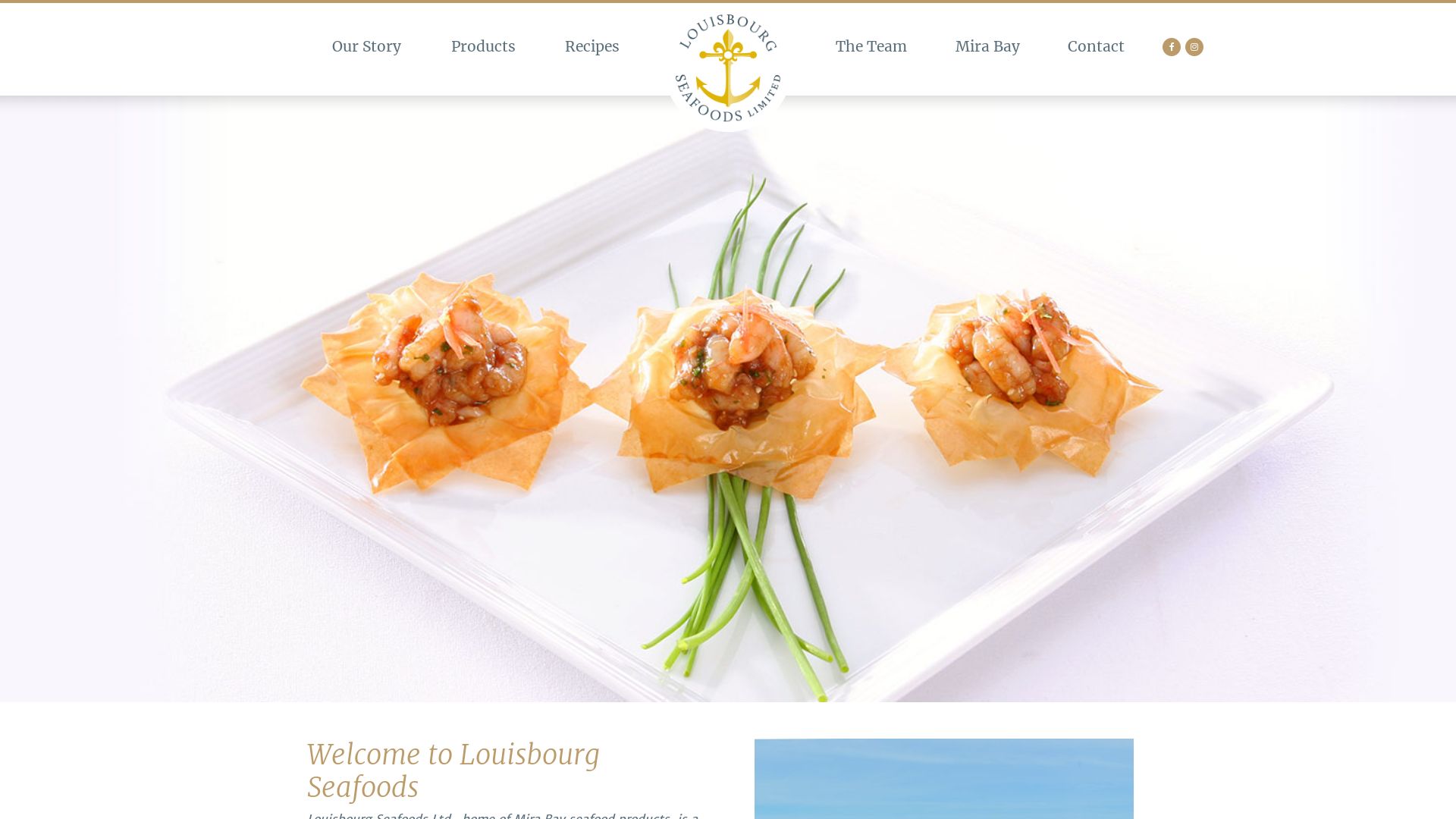 Screenshot of Louisbourg Seafoods