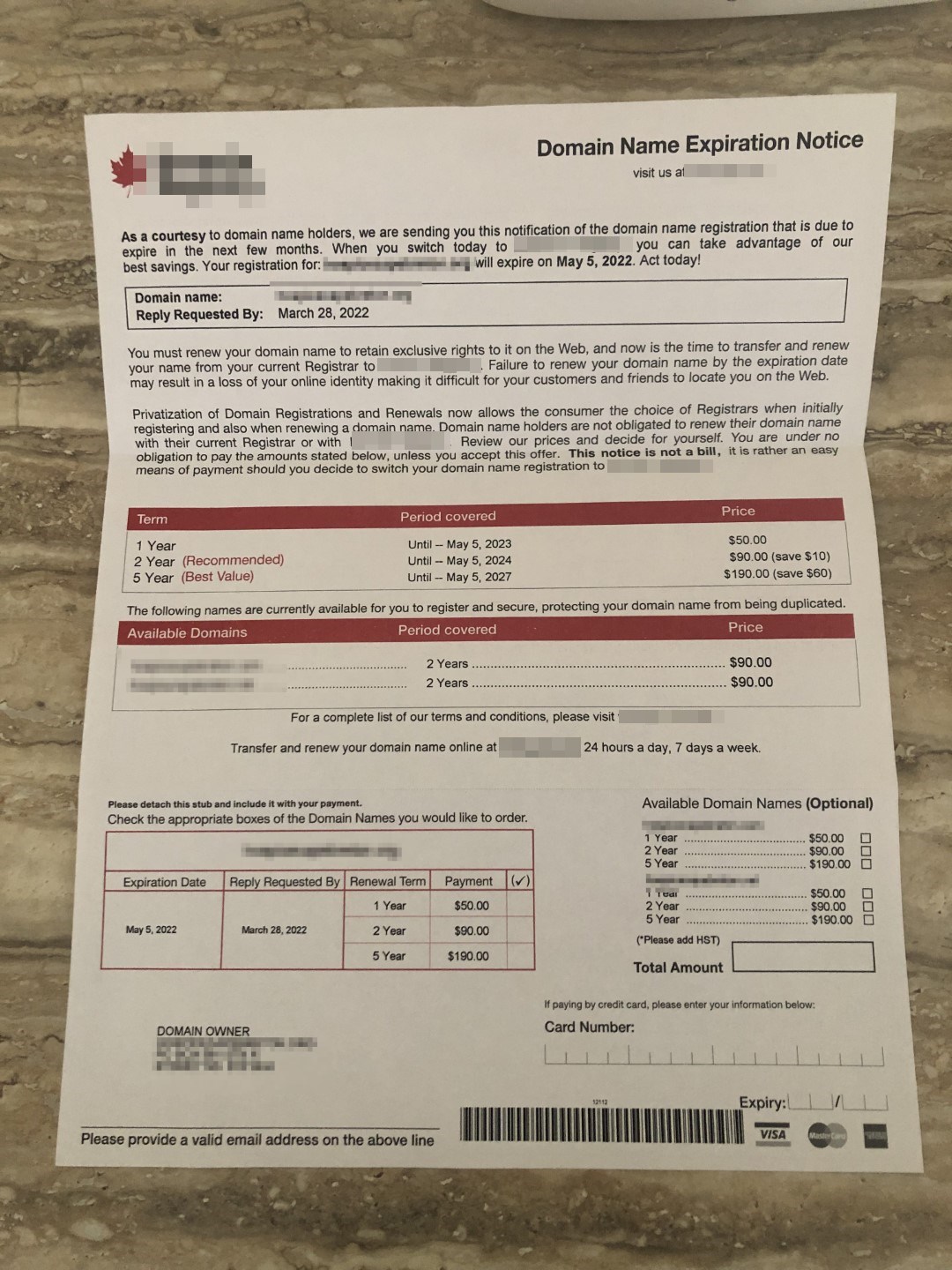 Scam Letter