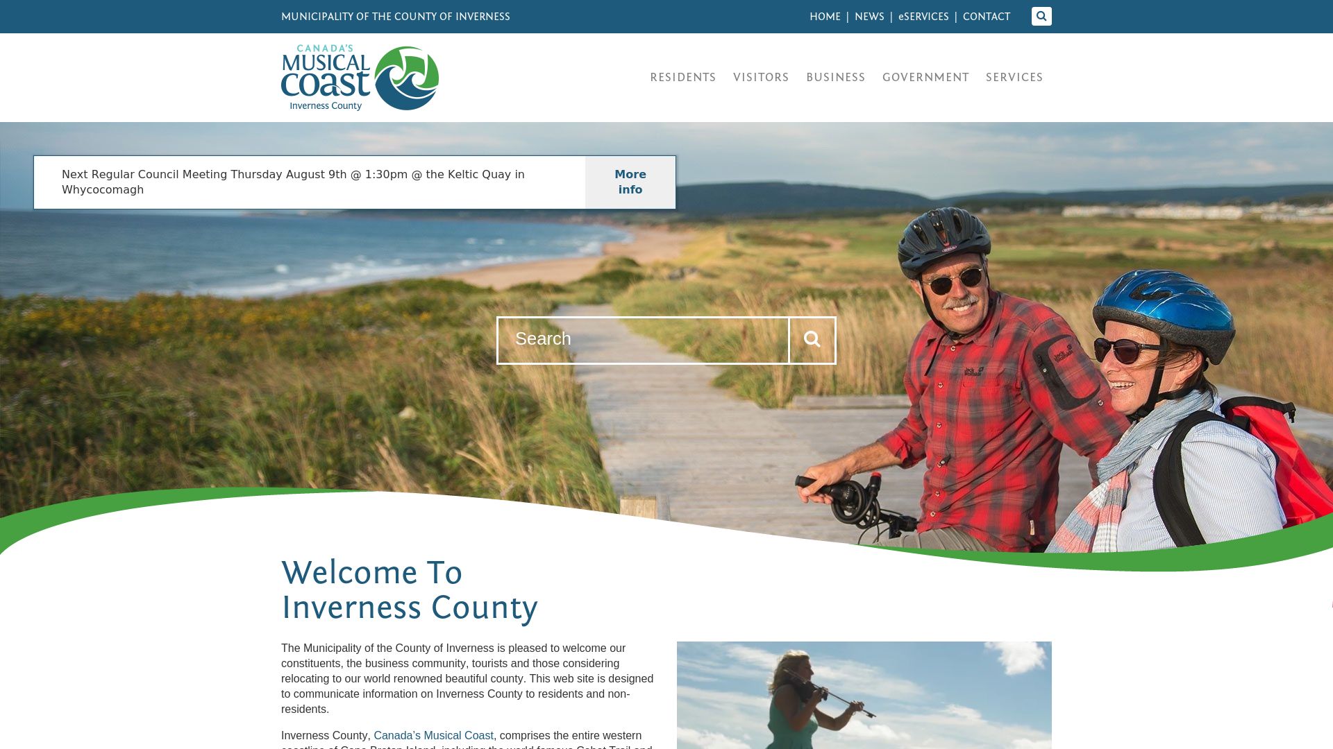 Screenshot of Municipality of the County of Inverness
